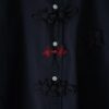 "China × Lace-up" black × red shirt