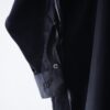 "China × Lace-up" glossy black shirt