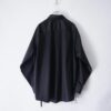 "China × Lace-up" glossy black shirt