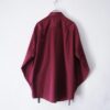 "China × Lace-up" glossy burgundy shirt