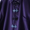 "China × Crush" RalphLauren purple × black shirt