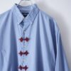 "China × Crush" RalphLauren light blue × red shirt