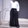 black × black W / W super wide slacks