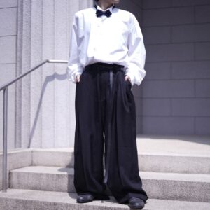 black × black W / W super wide slacks