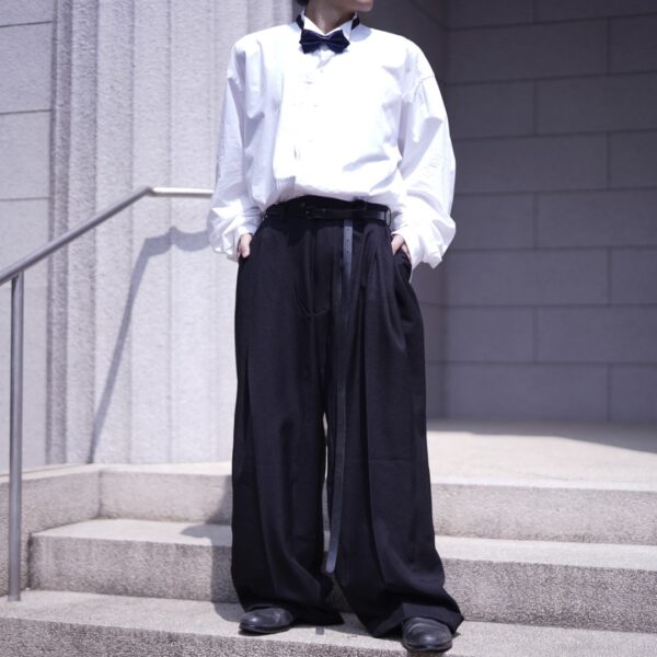 black × black W / W super wide slacks