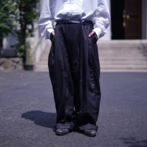 black × gray W / W super wide slacks