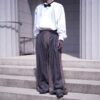 brown × gray W / W super wide slacks