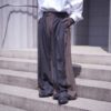 brown × gray W / W super wide slacks