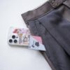 brown × gray W / W super wide slacks