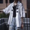 "Lace-Up" RalphLauren cut off resize "BORO" H/S shirt