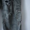 "刺繍 × 迷彩" Y2K embroidery damage wide pants