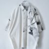 "水墨画 × RalphLauren" short length H/S resize white shirt