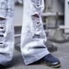 "Wall Paint" devil motif damage gimmick remake pants