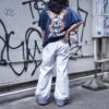 "Wall Paint" devil motif damage gimmick remake pants