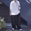 "水墨画 × RalphLauren" short length H/S resize white shirt