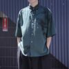 "水墨画 × RalphLauren" short length H/S resize green shirt
