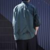 "水墨画 × RalphLauren" short length H/S resize green shirt