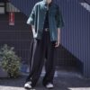 "水墨画 × RalphLauren" short length H/S resize green shirt