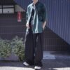 "水墨画 × RalphLauren" short length H/S resize green shirt
