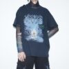 "Light and Dark" boro double side print tee