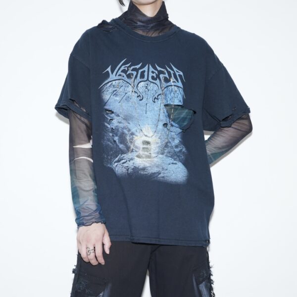 "Light and Dark" boro double side print tee