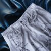 "Wall Paint" ancient motif white baggy remake pants