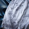 "Wall Paint" ancient motif white baggy remake pants