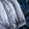"Wall Paint" ancient motif white baggy remake pants