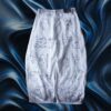 "Wall Paint" ancient motif white baggy remake pants