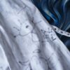 "Wall Paint" ancient motif white baggy remake pants