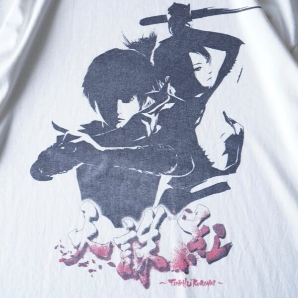 "天誅紅変わり種リャンメン" vintage double side print tee
