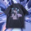 “serial experiments lain” Double Side Bootleg Print Tee