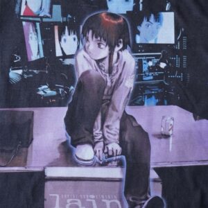“serial experiments lain” Double Side Bootleg Print Tee