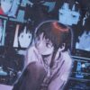“serial experiments lain” Double Side Bootleg Print Tee