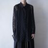 "起源にして頂点" tape design oversized see-through shirt