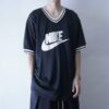 "NIKEでメッシュでデカめ" 90's NIKE oversized mesh ringer tee