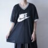 "NIKEでメッシュでデカめ" 90's NIKE oversized mesh ringer tee