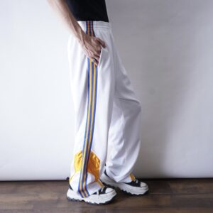 【adidas】rare side line glossy orange track pants