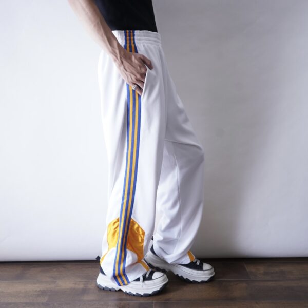 【adidas】rare side line glossy orange track pants