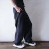 "ヤンチャ系柄入りワイド" glossy check pattern wide slacks