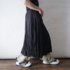 "無秩序プリーツの為せる技" flare semi long skirt