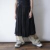 "メンズでイケる口の花柄プリーツ" mode semi long wide skirt