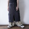 "メンズ提案スカートの珍品" black denim cargo skirt