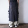 "メンズ提案スカートの珍品" black denim cargo skirt