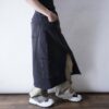 "メンズ提案スカートの珍品" black denim cargo skirt