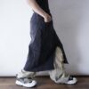 "メンズ提案スカートの珍品" black denim cargo skirt