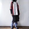 【Remake】Sax Blue × Glossy Black Ribbon Loose Socks