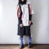 【Remake】Sax Blue × Glossy Black Ribbon Loose Socks