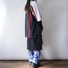 【Remake】Sax Blue × Glossy Black Ribbon Loose Socks