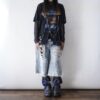 【Remake】Blue × Glossy Gray Ribbon Loose Socks